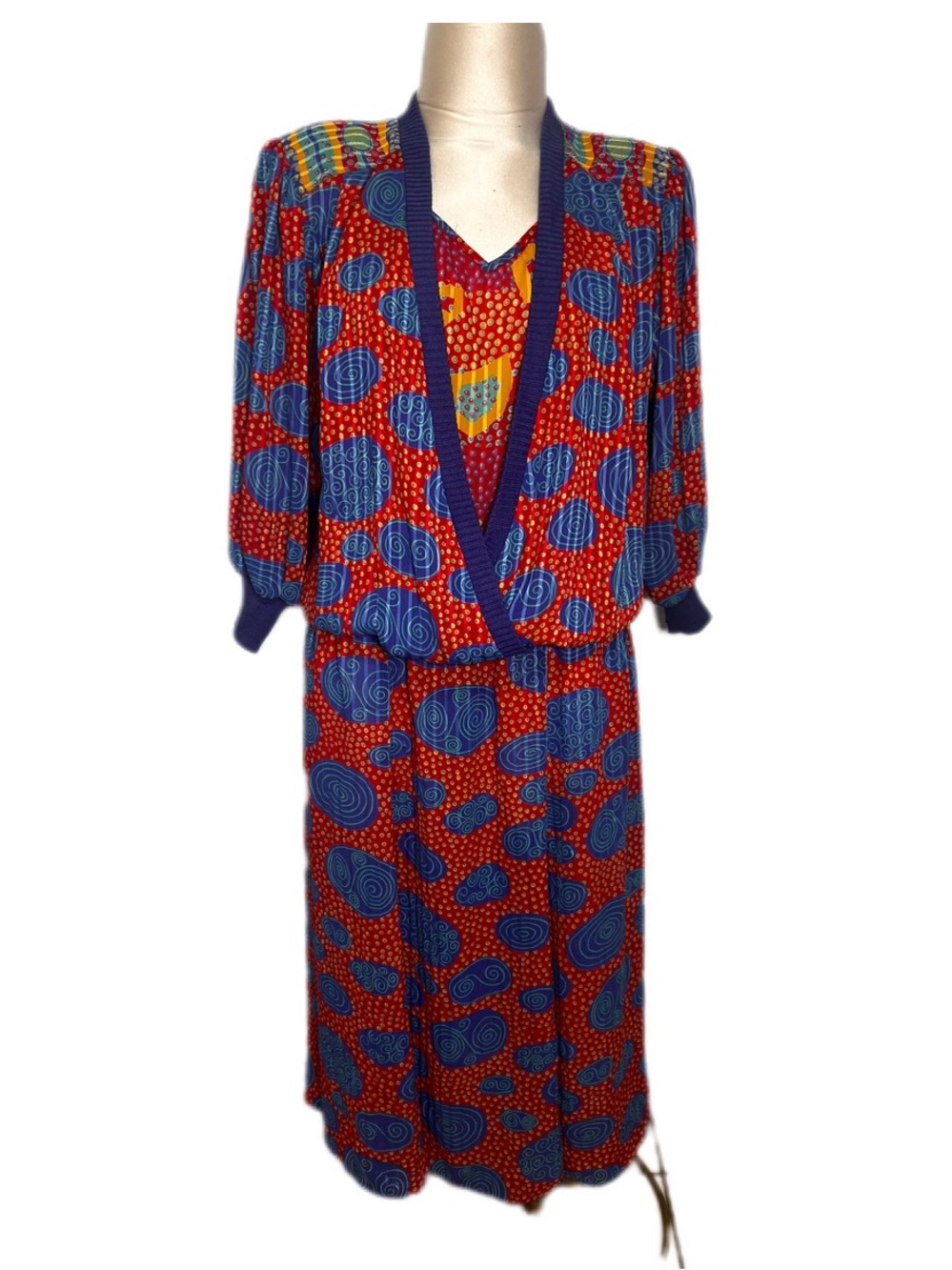 Vintage 70”colorful maxi dress